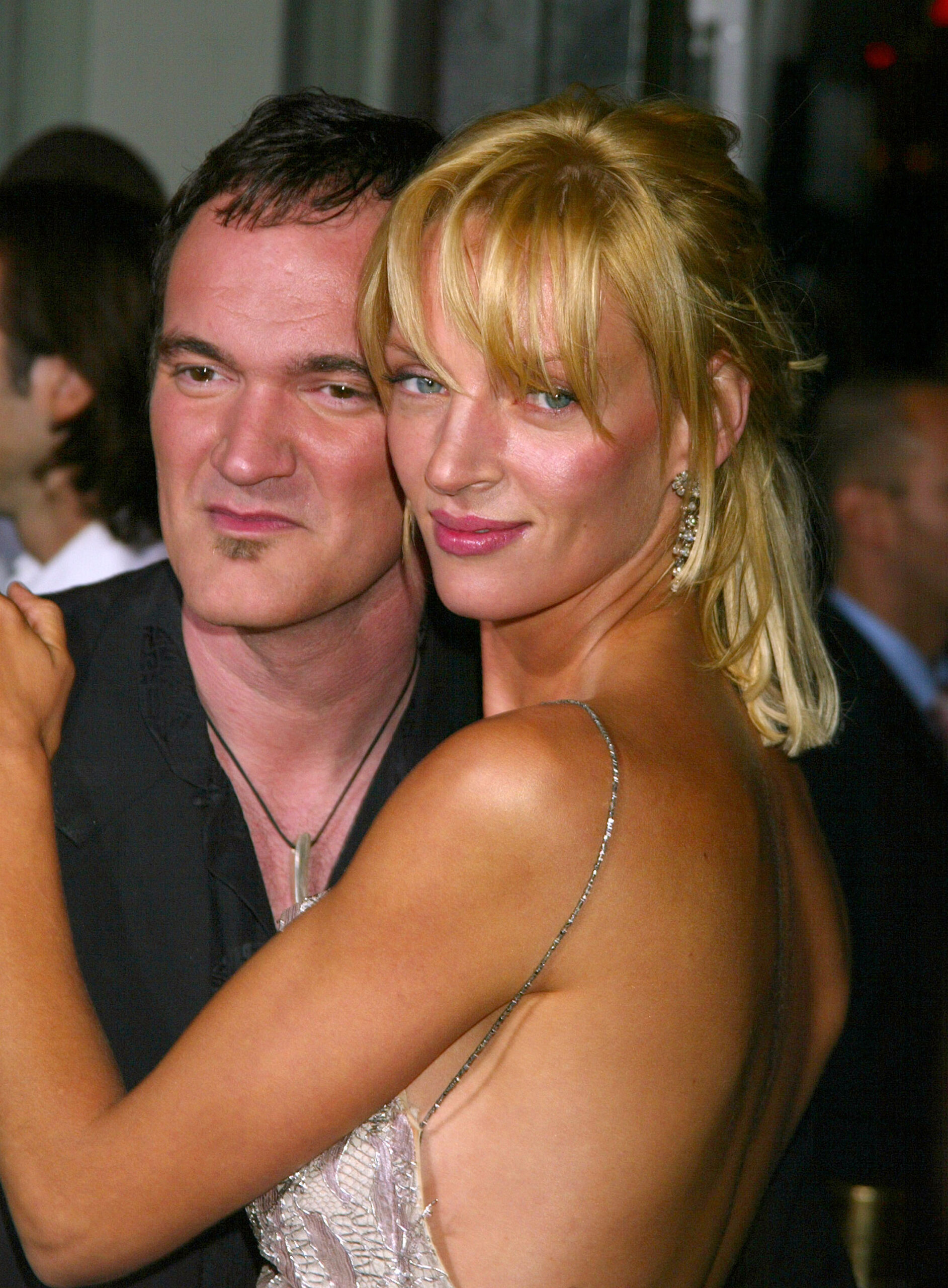 Quentin Tarantino et Uma Thurman à l'avant-première de Kill Bill Vol. 1 à Hollywood en septembre 2003. Photo par Jeffrey Mayer/WireImage via Getty Images.