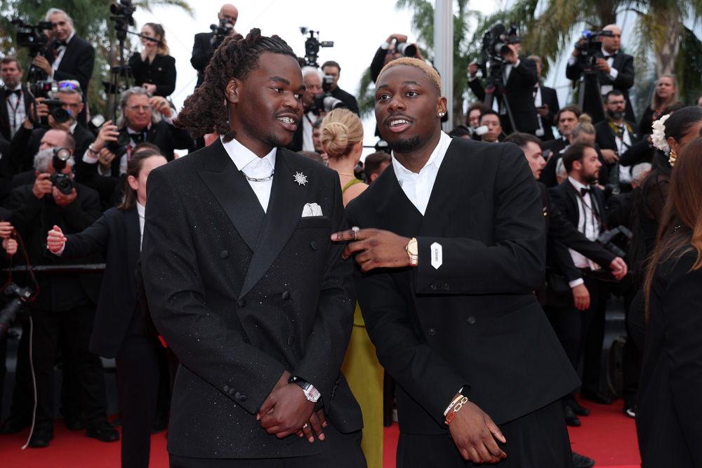 Tiakola et Genezo  à la projection du film de Spike Lee avec Asap Rocky à Cannes.