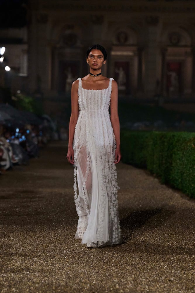 Dior Cruise 2026 white lace dress