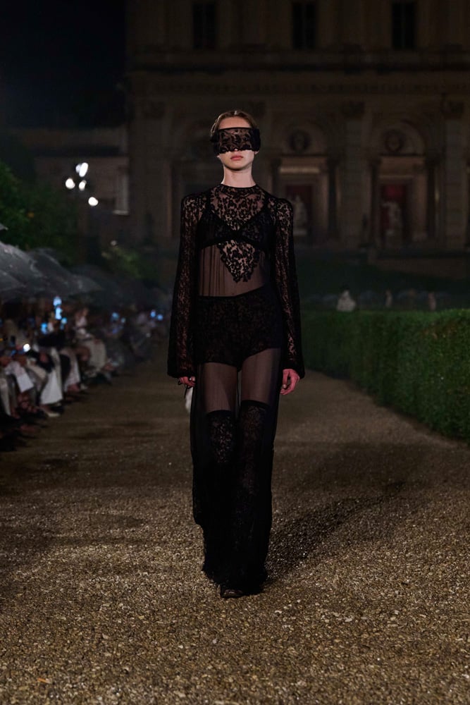 Dior black lace dress