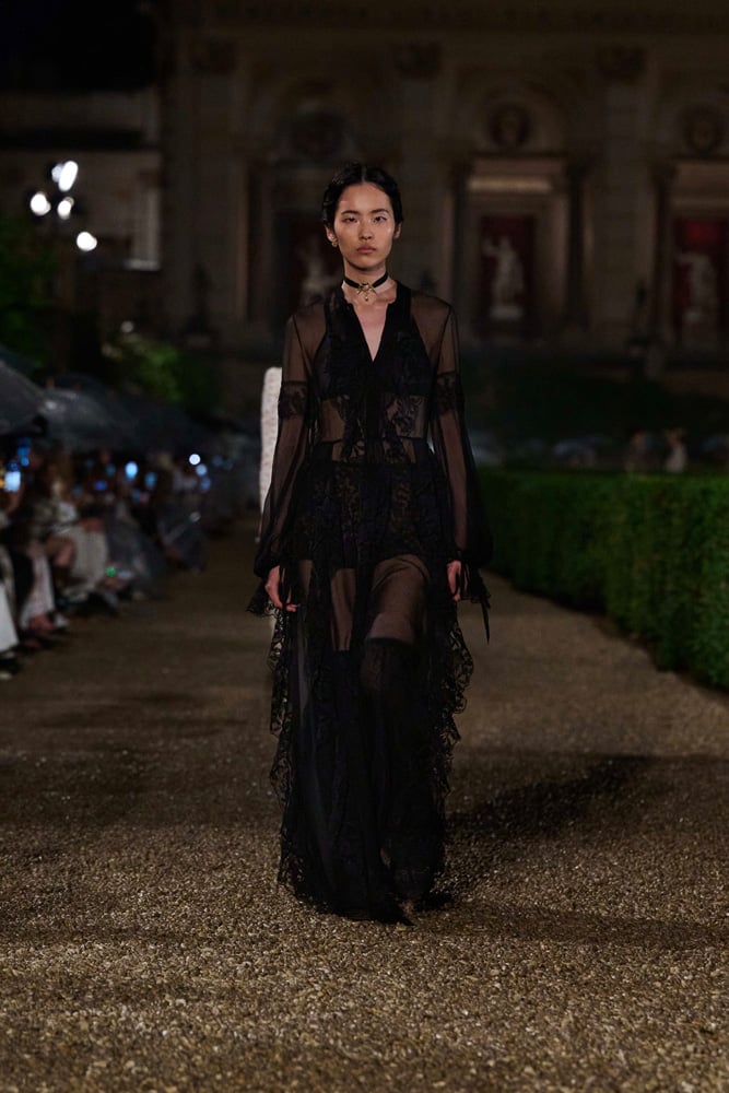 Black lace dress by Maria Grazia Chiuri