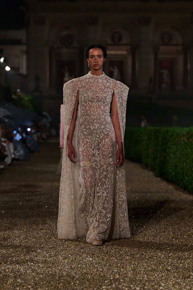 Dior Cruise 2026 white lace dress