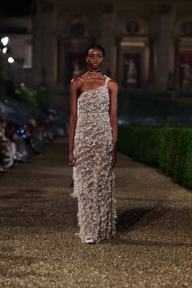 Dior Cruise 2026 white lace dress