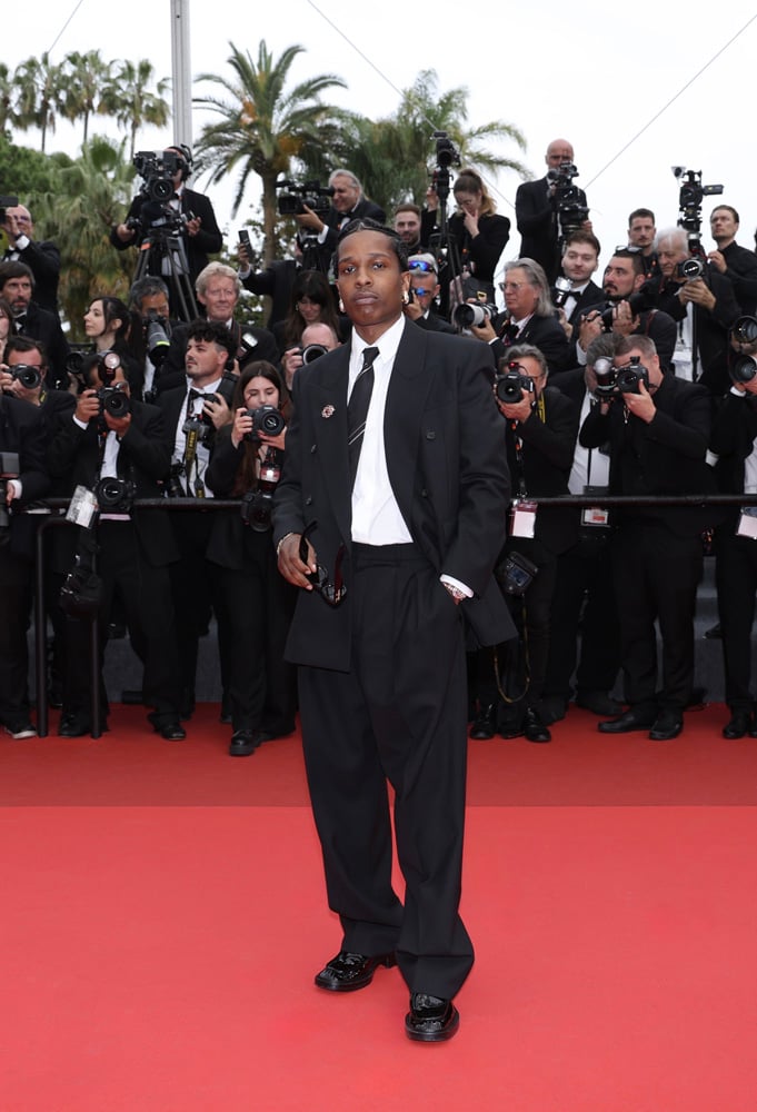 Asap Rocky au festival de Cannes en SAint Laurent pour le film de Spike Lee.
