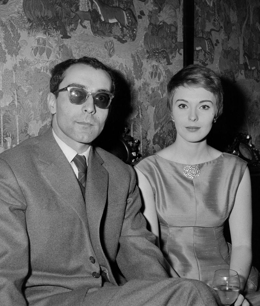 Jean Luc Godard et Jean Seberg.