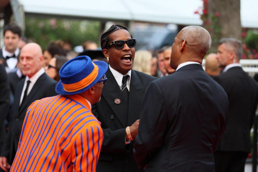 A$AP Rocky, Spike Lee et Denzel Washington à la projection du film Highest 2 Lowest lors du 78e Festival de Cannes, le 19 mai 2025. © JB Lacroix/FilmMagic.