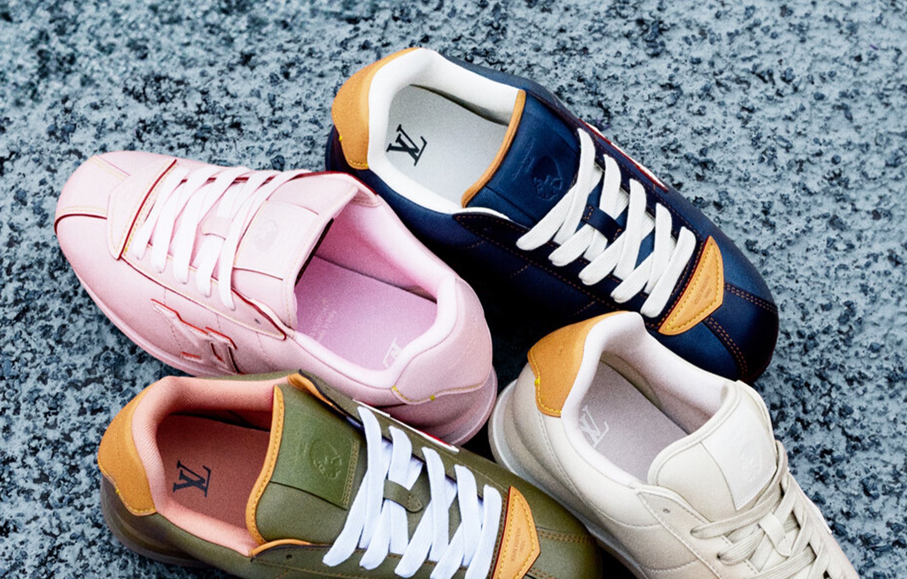 Les sneakers Louis Vuitton Buttersoft © Rosie Marks / Louis Vuitton.