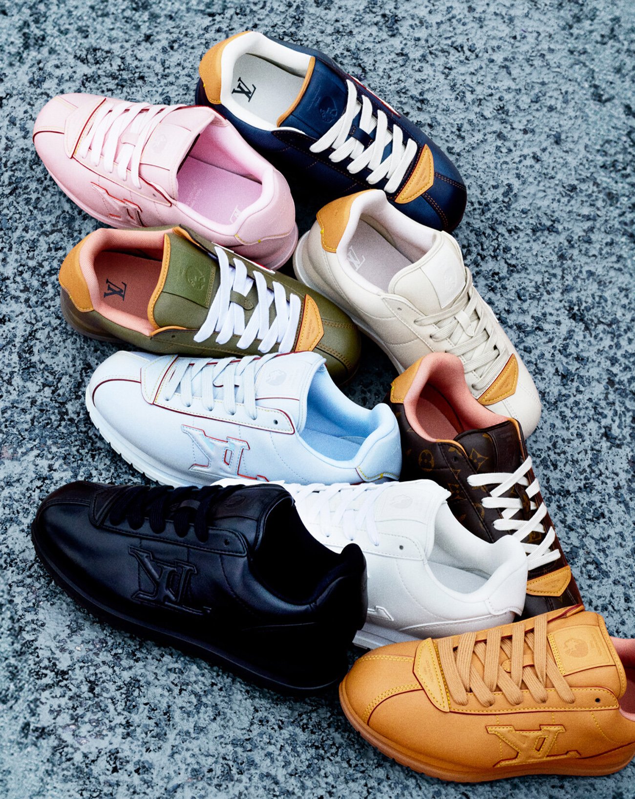 Les sneakers Louis Vuitton Buttersoft © Rosie Marks / Louis Vuitton.