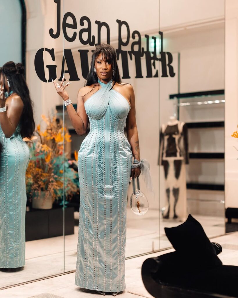 Aya Nakamura au défilé Jean Paul Gaultier haute couture par Ludovic de Saint Sernin le 29 janvier 2025.