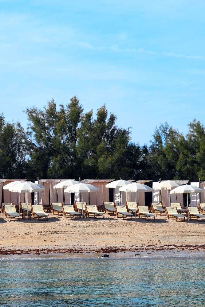 La piscine de l'hôtel Borgo Egnazia dans les Pouilles en Italie