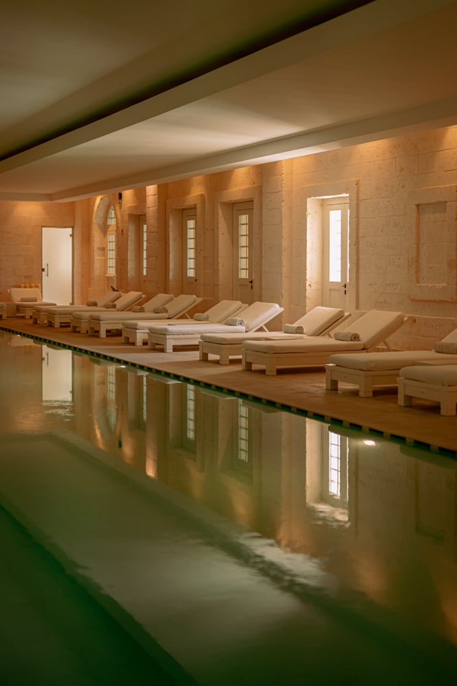 Le spa de l'hôtel Borgo Egnazia dans les Pouilles en Italie