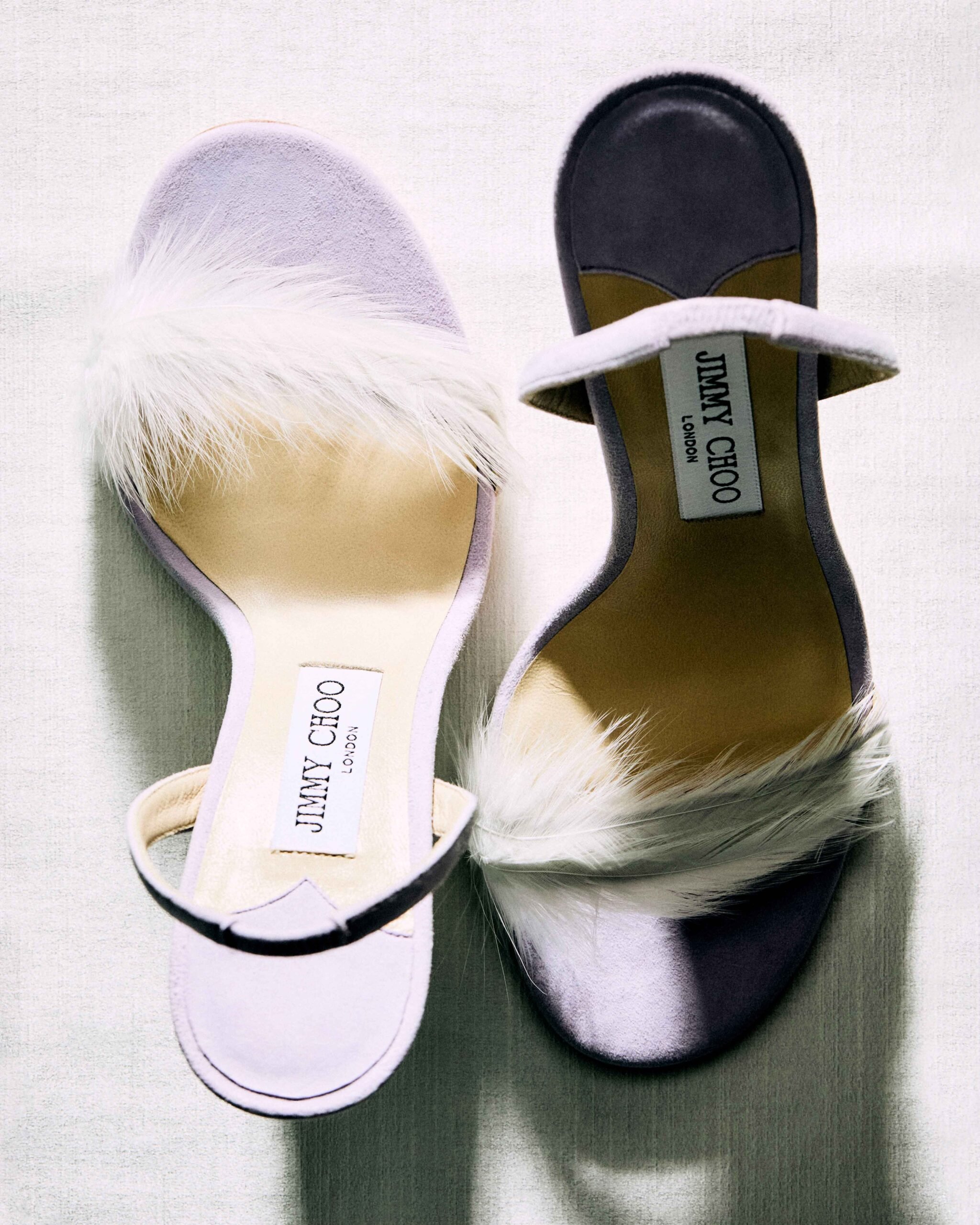 sandales jimmy choo à plumes modèle “72138” de 1998 