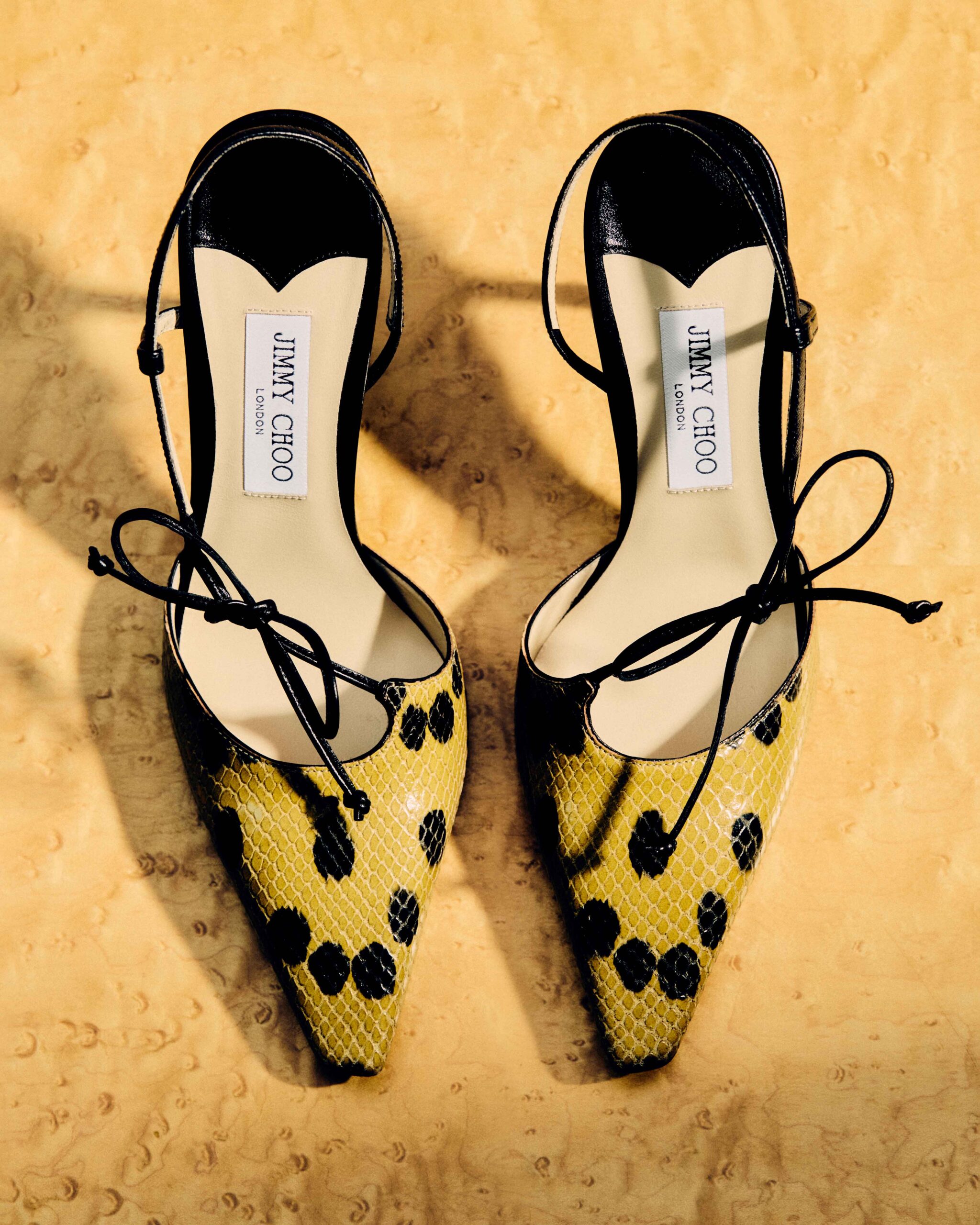 slingbacks jimmy choo en cuir serpent modèle The Bow de 2000
