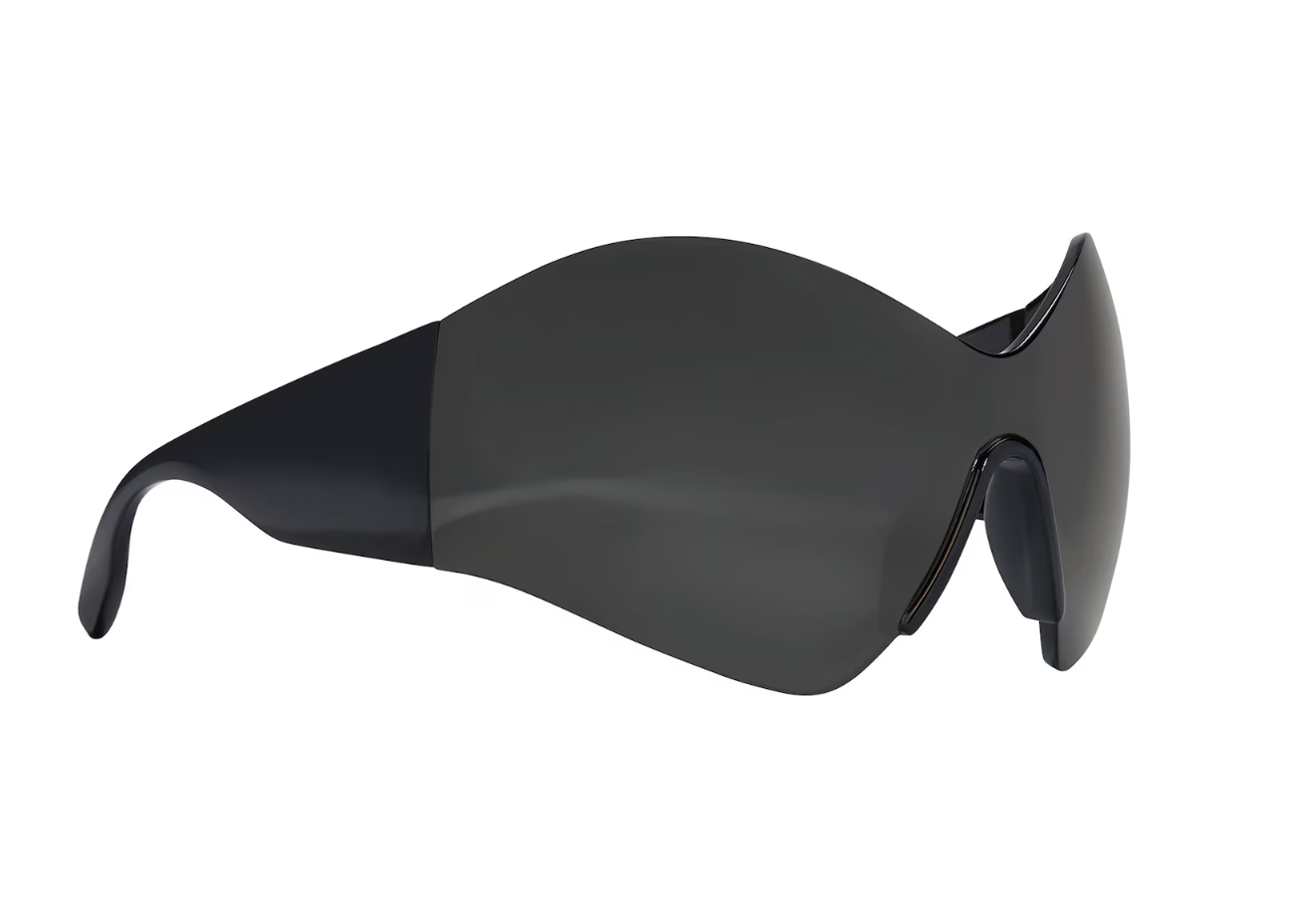 lunettes de soleil masque noir balenciaga