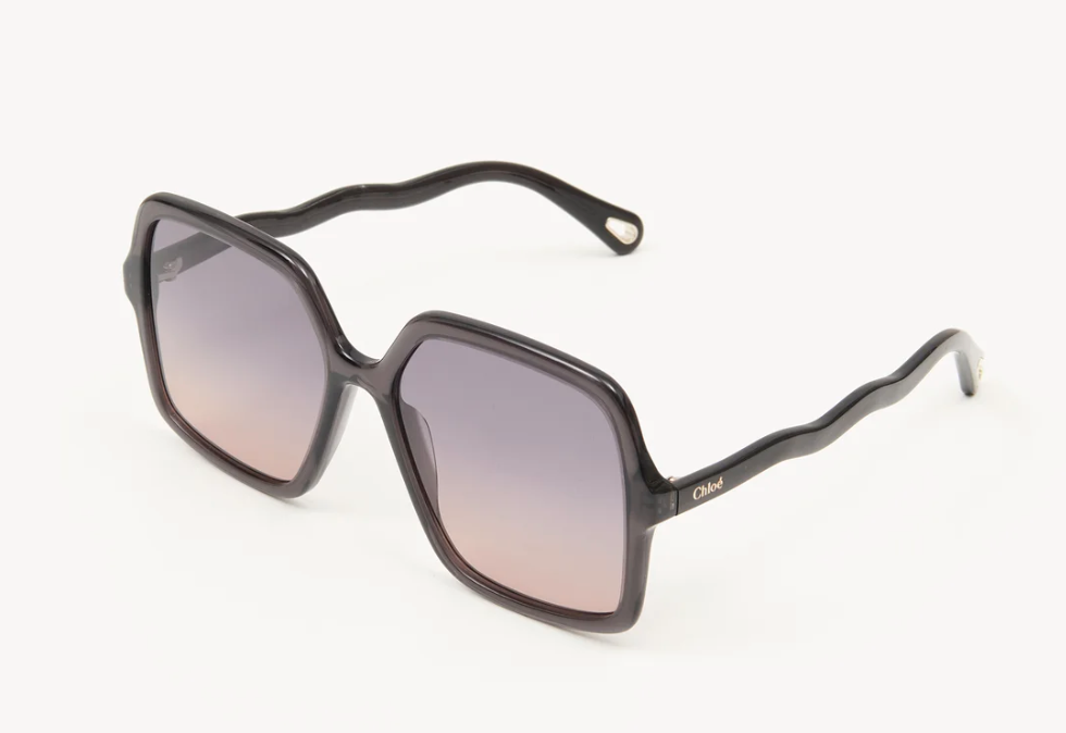 lunettes de soleil oversize à monture carrée et verres dégradés chloé