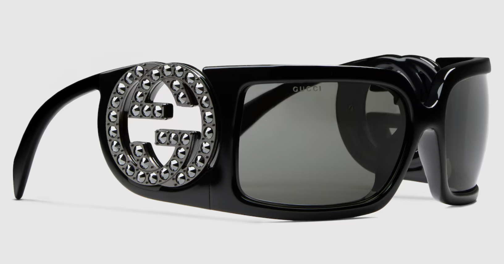lunettes de soleil oversize et rectangulaires au logo gucci