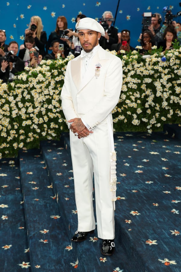 lewis hamilton en costume wale bonner au met gala 2025
