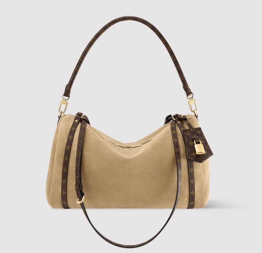 trend beige monogram suede bag louis vuitton fall 2025
