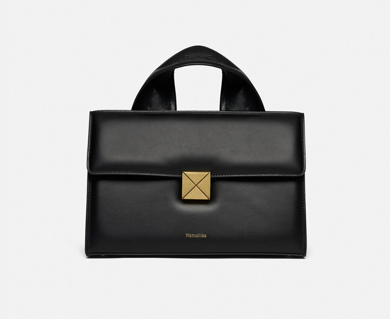 black leather sandi bag trend fall 2025 nanushka