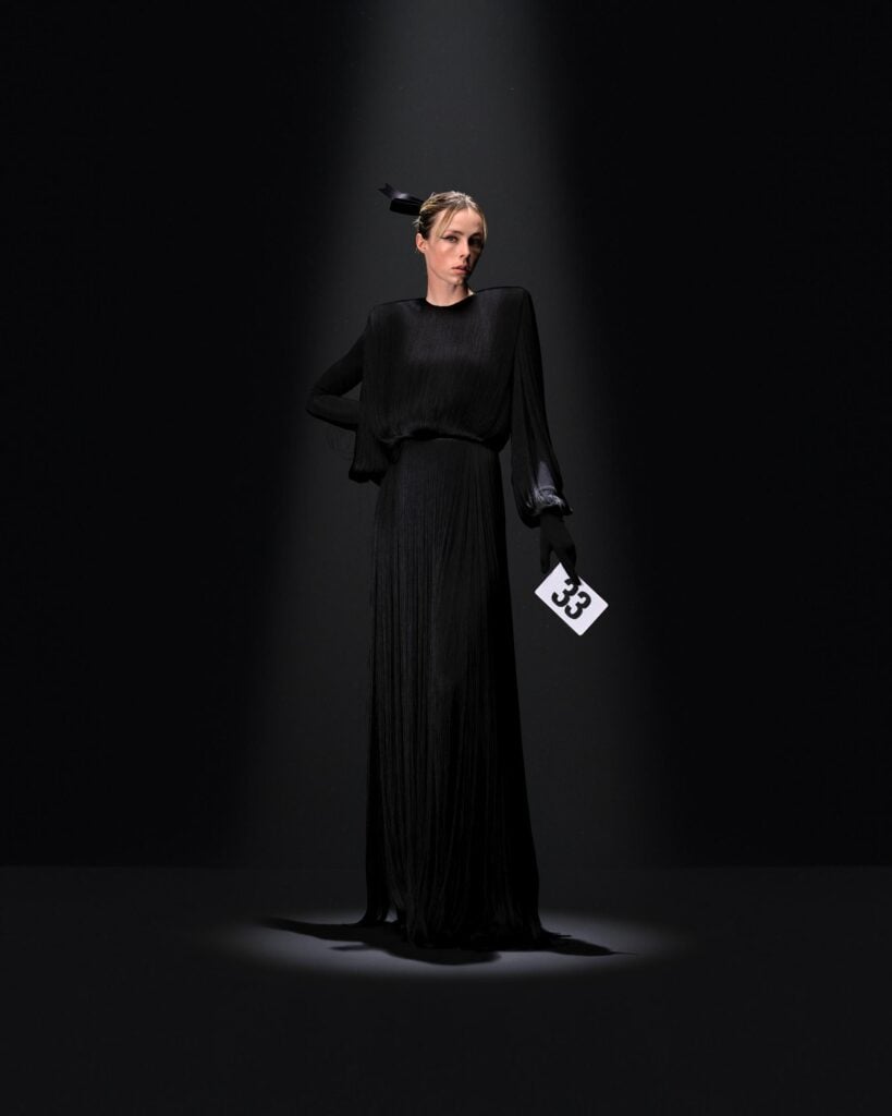 The silhouette 33 of Balenciaga's 52nd haute couture show