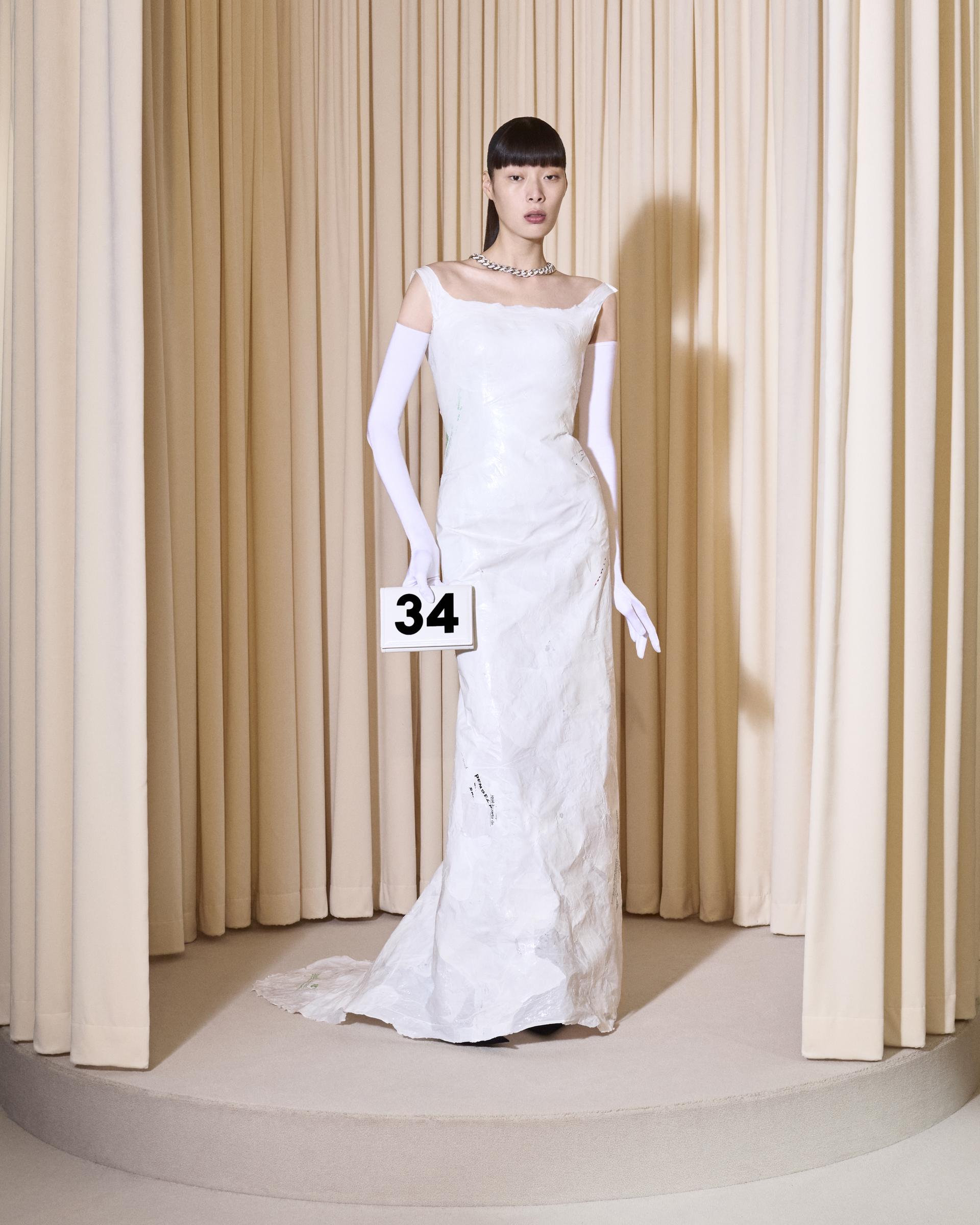 Silhouette 34 of the 53rd Balenciaga haute couture show by Demna