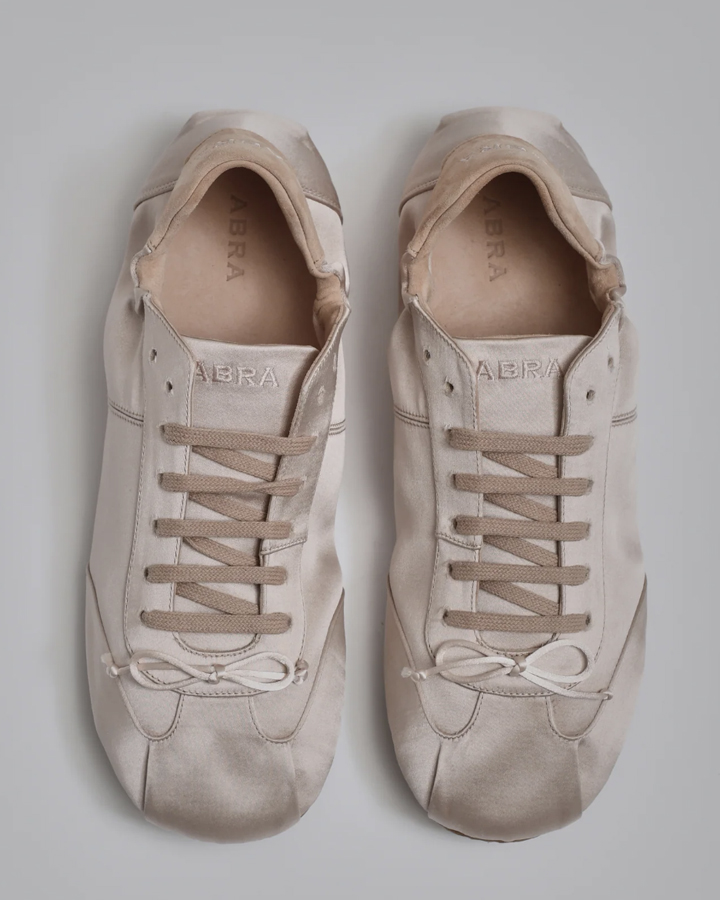sneakerina abra en satin rose tendance 2025