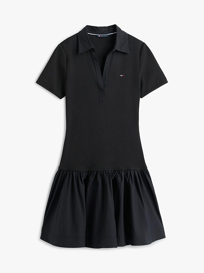 Robe polo courte noire, 89,90 €, Tommy Hilfiger.