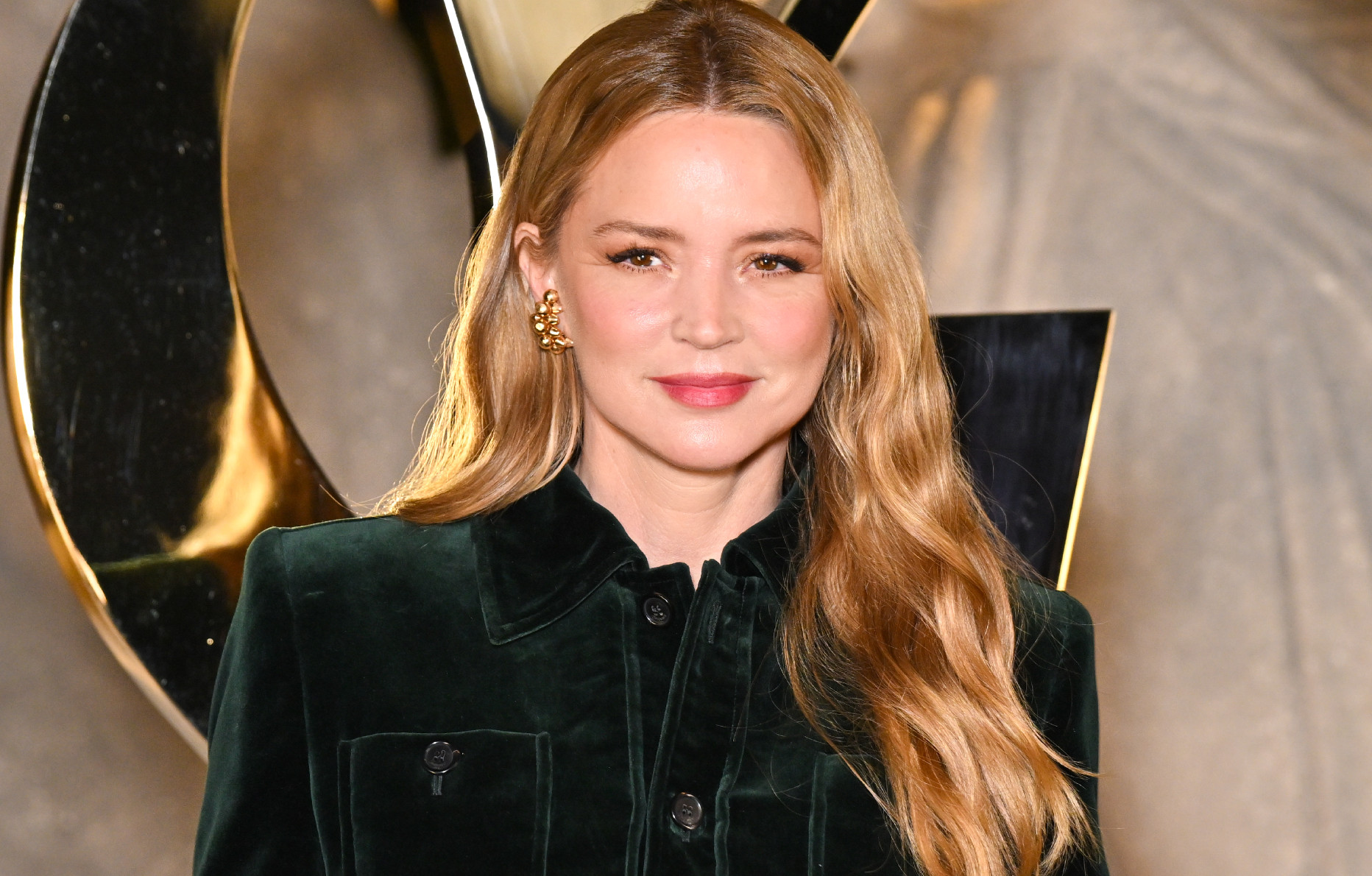Virginie Efira au défilé Saint Laurent printemps-été 2026, le 29 septembre 2025, à Paris. Photo par Stephane Cardinale - Corbis/Corbis via Getty Images.