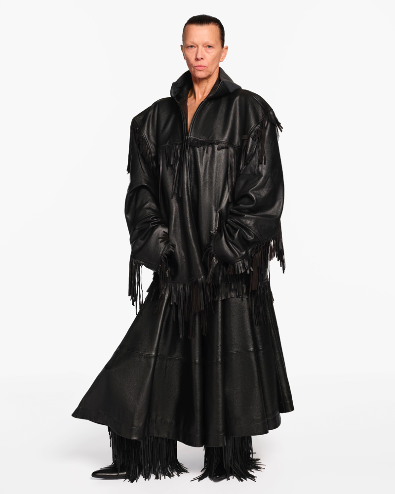 Leather total look by Demna