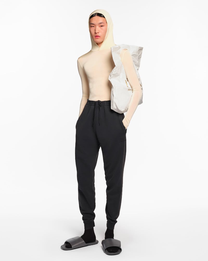 Leather total look by Demna