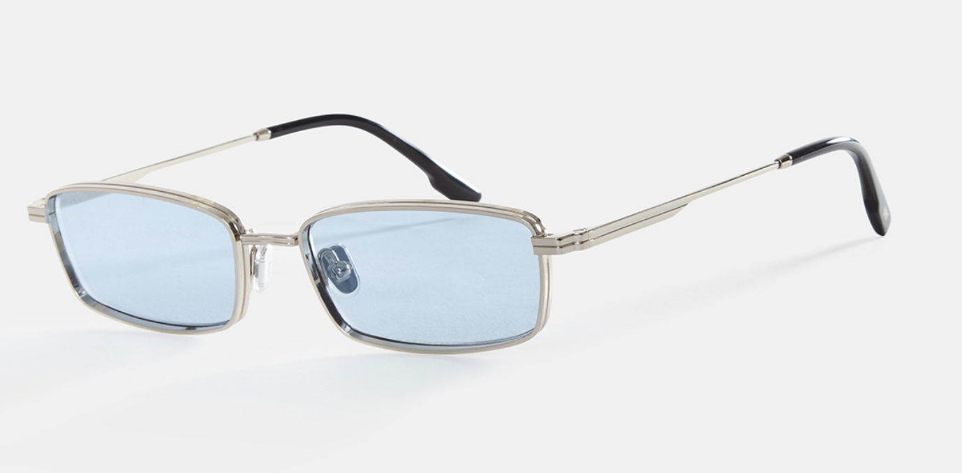 lunettes de soleil rectangulaires en métal rendel
