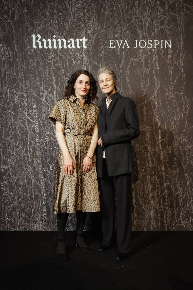 Eva Jospin et Charlotte Rampling à la soirée Ruinart