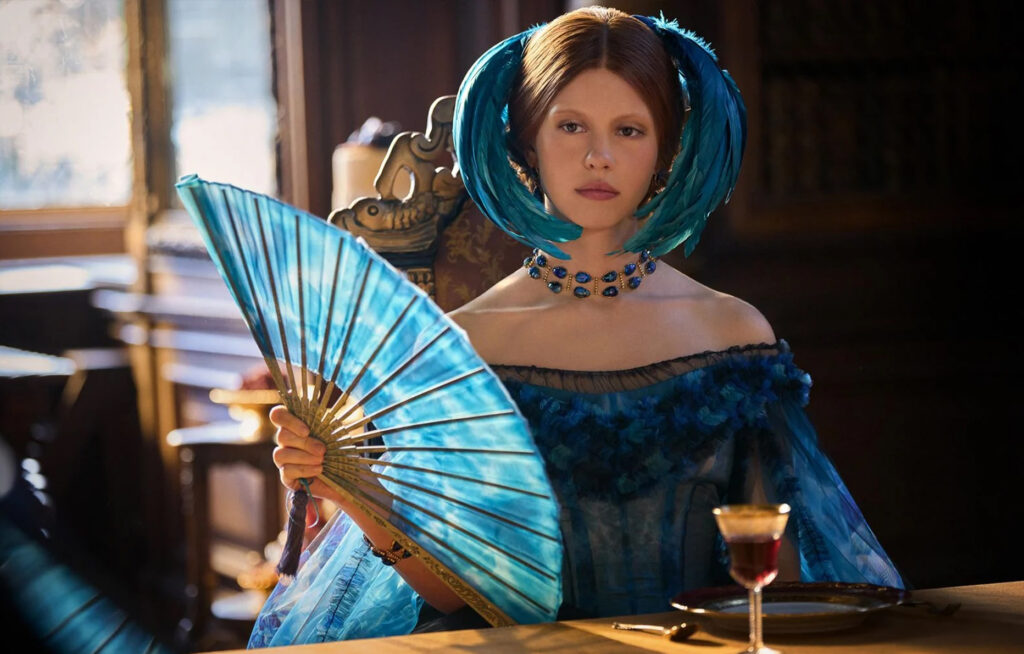 Mia Goth in the film Frankenstein (2025).