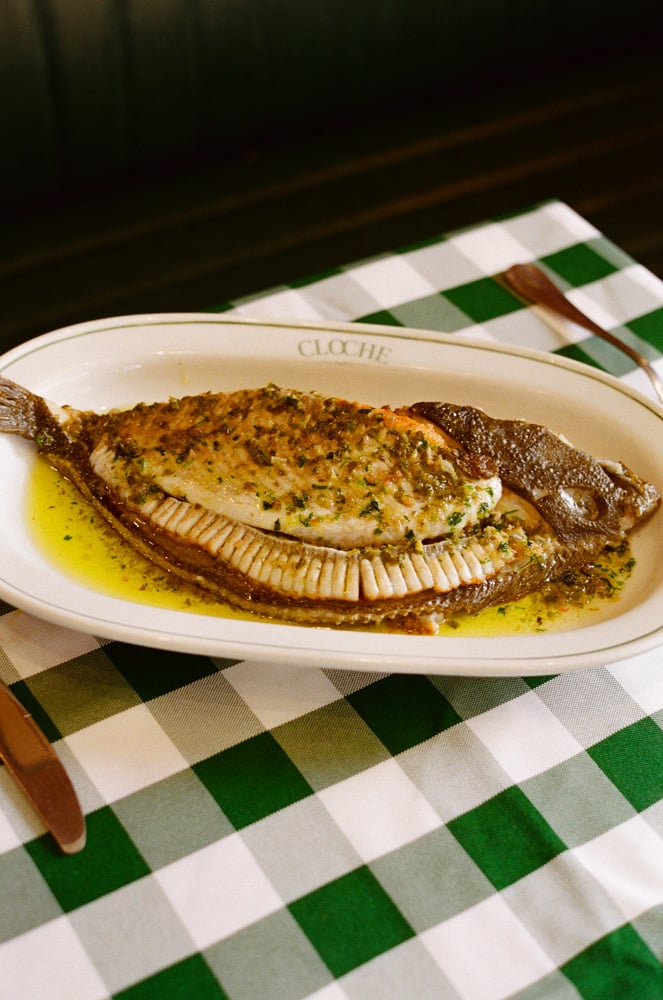 turbot meunière de la brasserie CLoche aux Halles