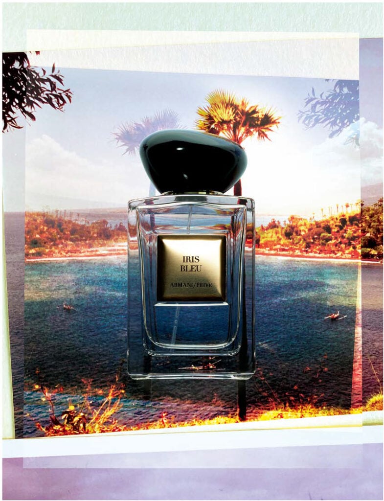 “Iris Bleu”, eau de parfum, collection Les Eaux, ARMANI/PRIVÉ