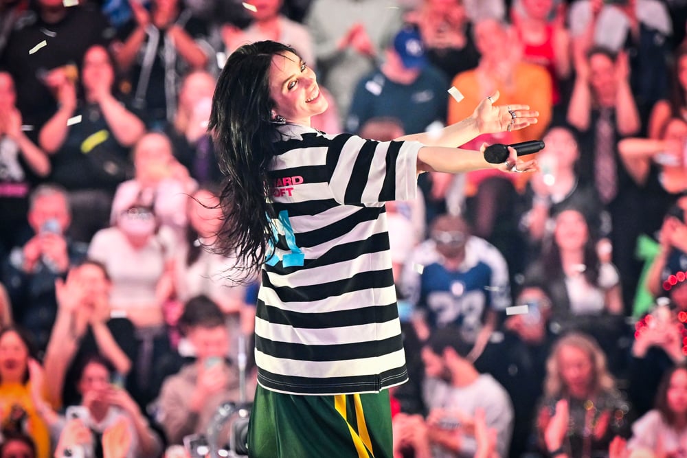 Billie Eilish en concert à Stockholm le 23 avril 2025.