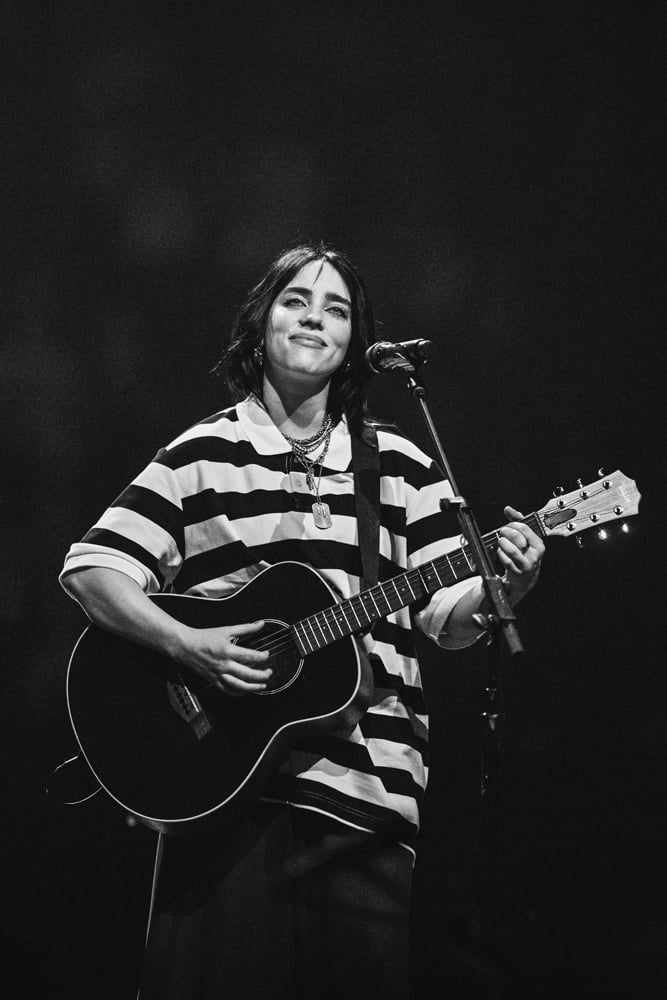 La chanteuse Billie Eilish en concert à Stockholm le 23 avril 2025.