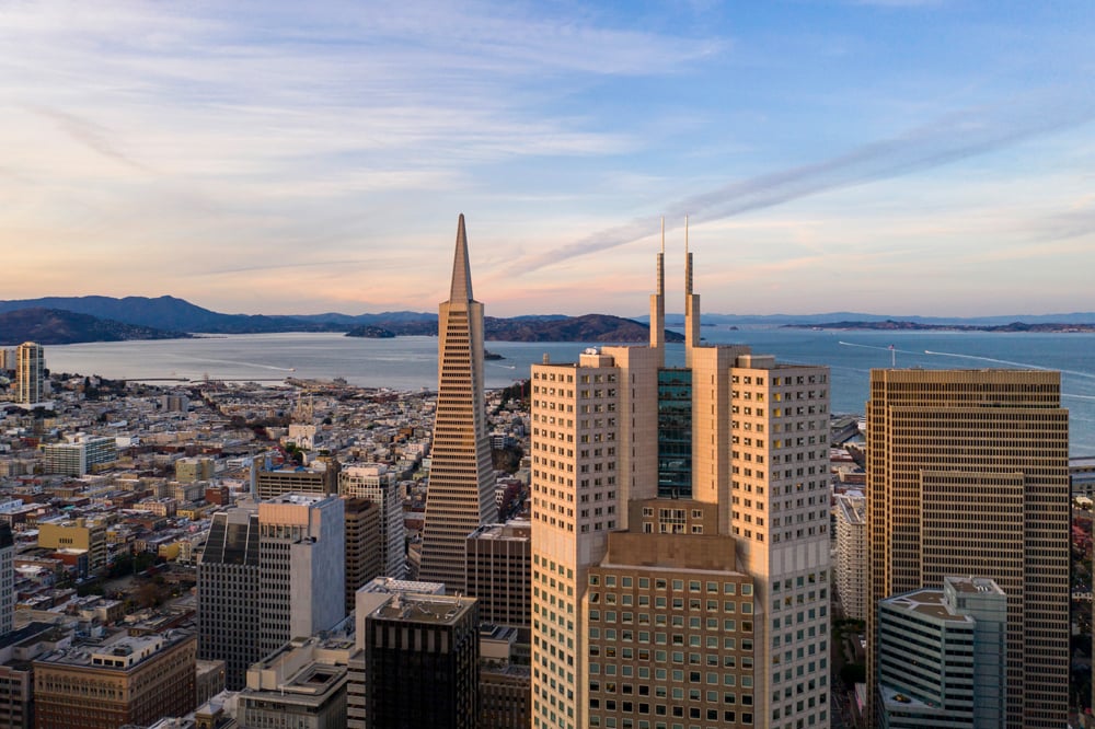 The view from the Four Seasons at The Embarcadero in San Francisco.