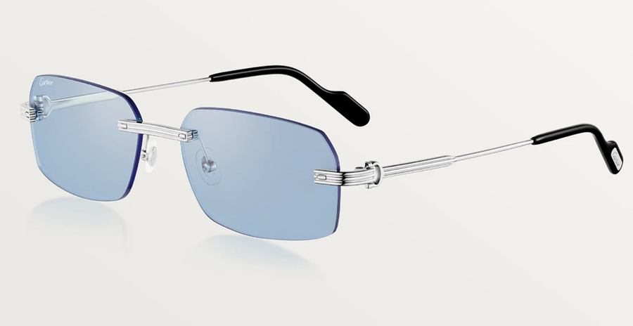 Cartier metal rectangular bleu sunglasses