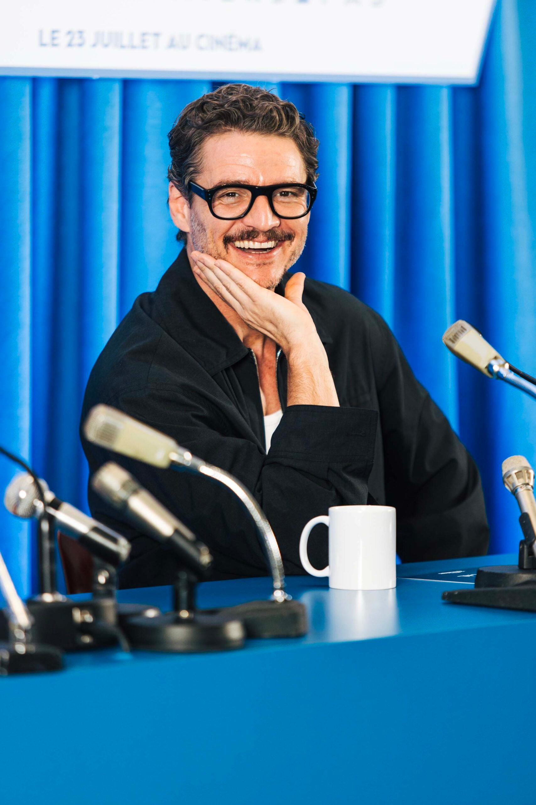Pedro Pascal at the press conference for The Fantastic Four at Espace Niemeyer in Paris on July 7th, 2025. Photo by Saint Ambroise for Disney.