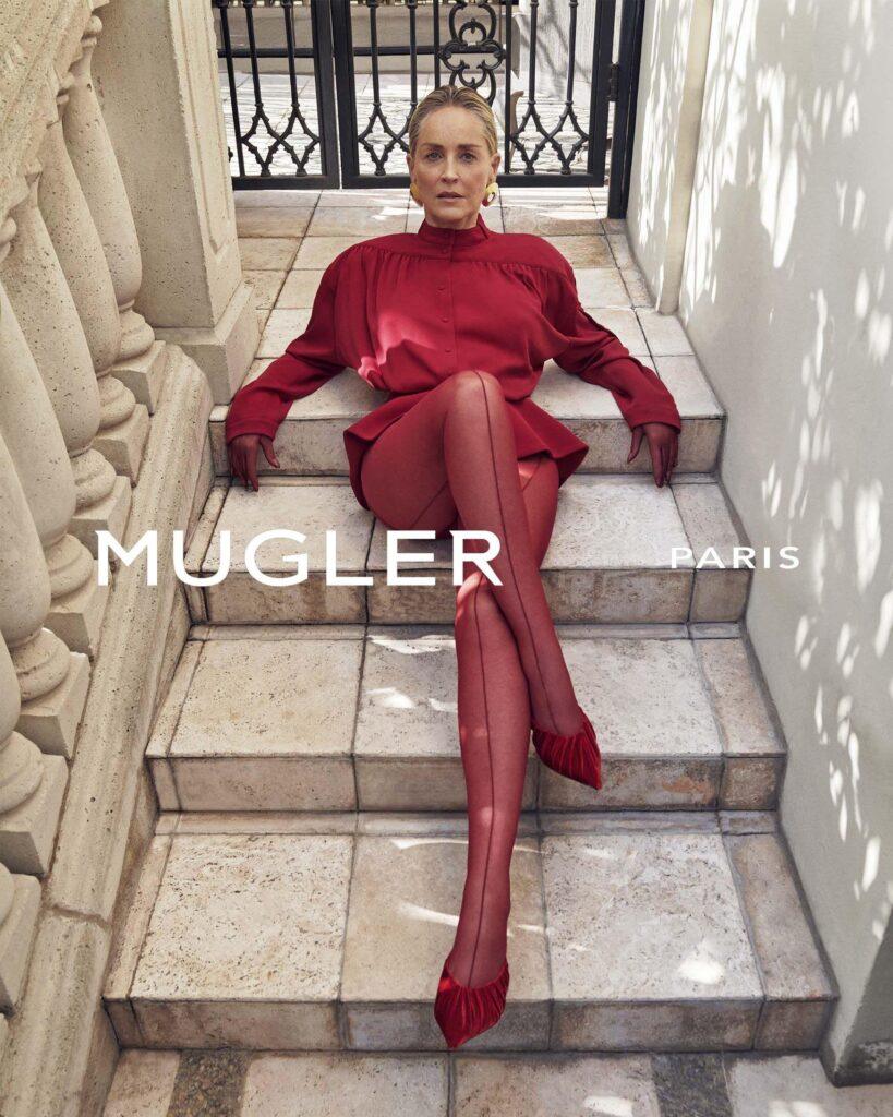 Sharon Stone dans la nouvelle campagne re/edit de Mugler © Branislav Šimončík.