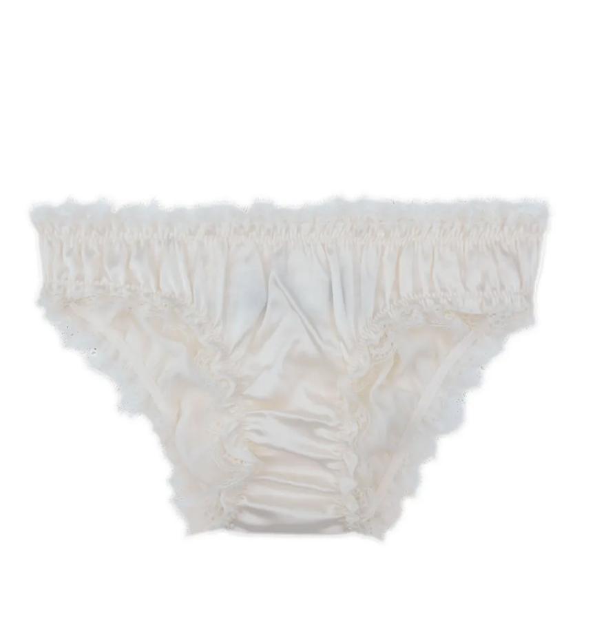 culotte en coton bordée de dentelle
