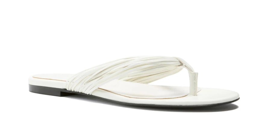 Proenza Schouler white leather flat sandals