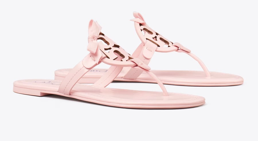 Tory Burch x BonBon pink leather sandals