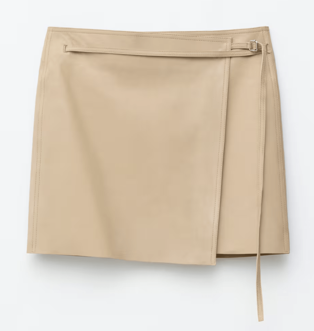 minijupe portefeuille en cuir & other stories tendance printemps-ete 2026