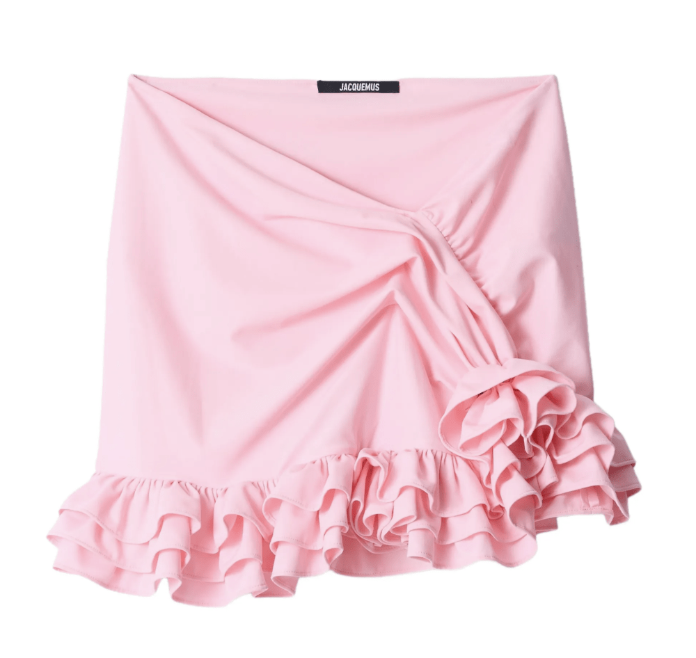 minijupe rose tendance printemps-ete 2026 jacquemus