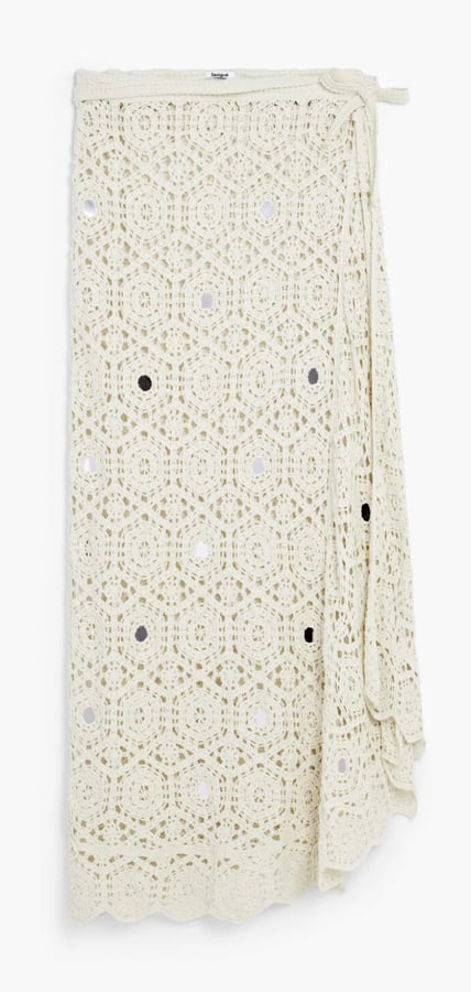 pareo en crochet blanc desigual plage ete 2025