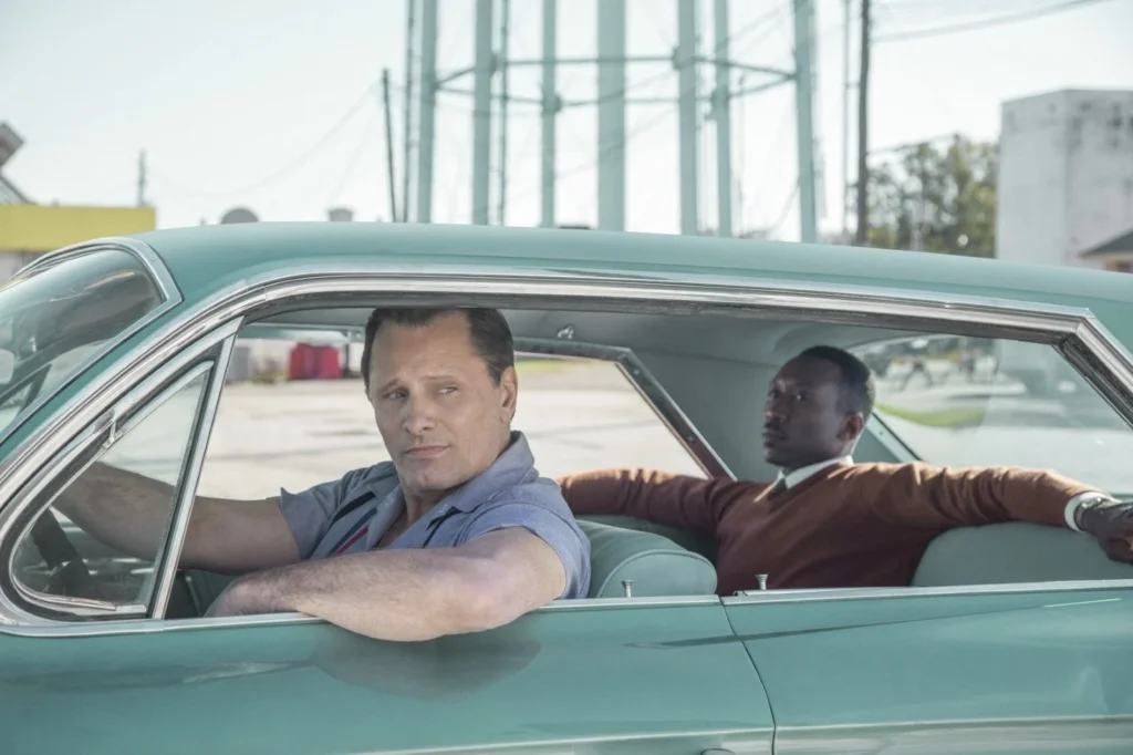 Viggo Mortensen and Mahershala Ali starring in Green Book (2018)