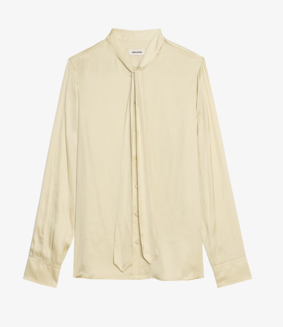 chemise en satin beige zadig & voltaire officewear tendance
