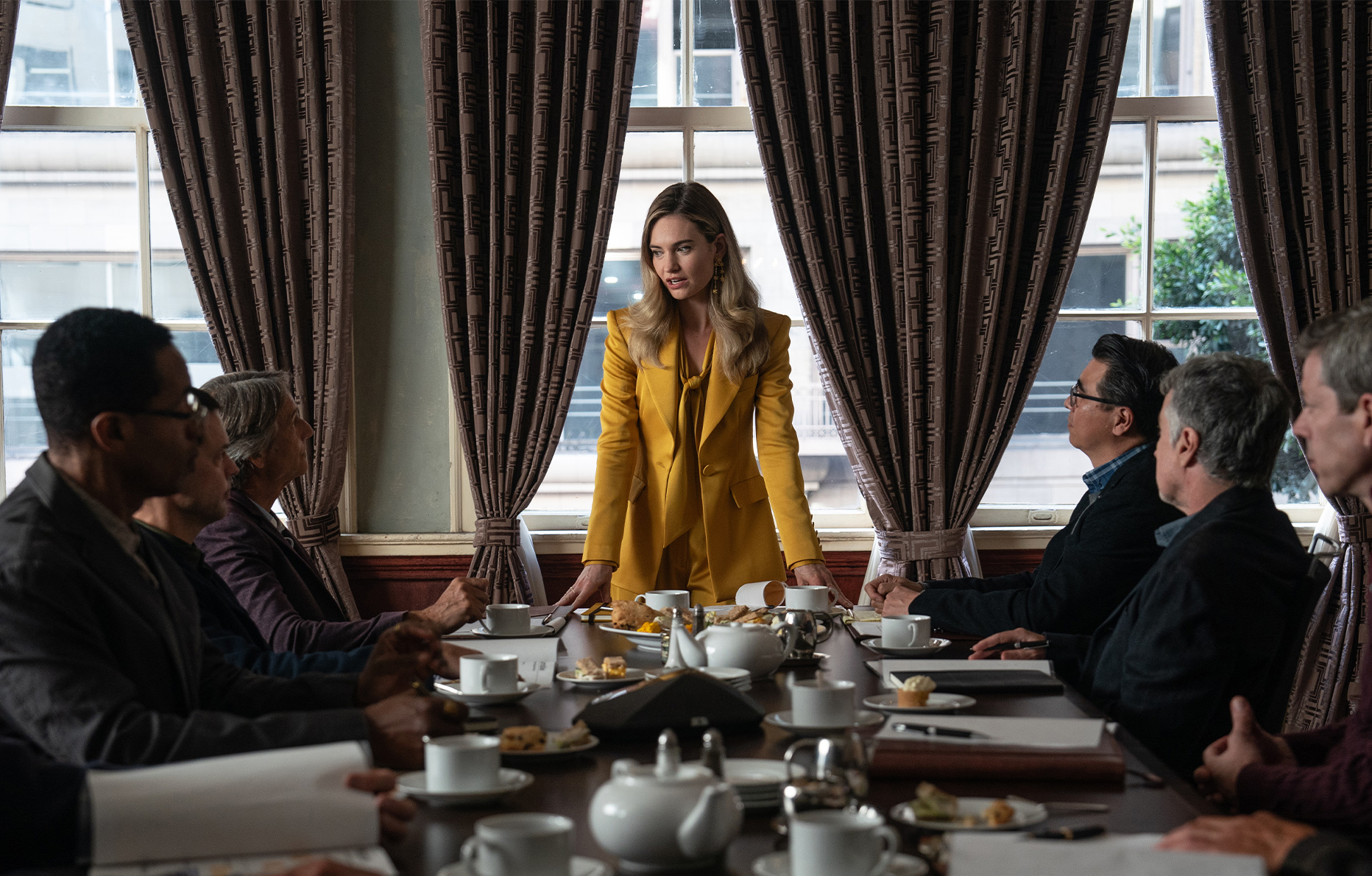 Lily James dans le film Swipe (2025) © 20th Century Studios. All Rights Reserved.